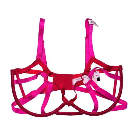 Victoria's Secret Very Sexy Heartware Open-Cup Strappy Demi Bra Size MediumDD - Picture 1 of 3